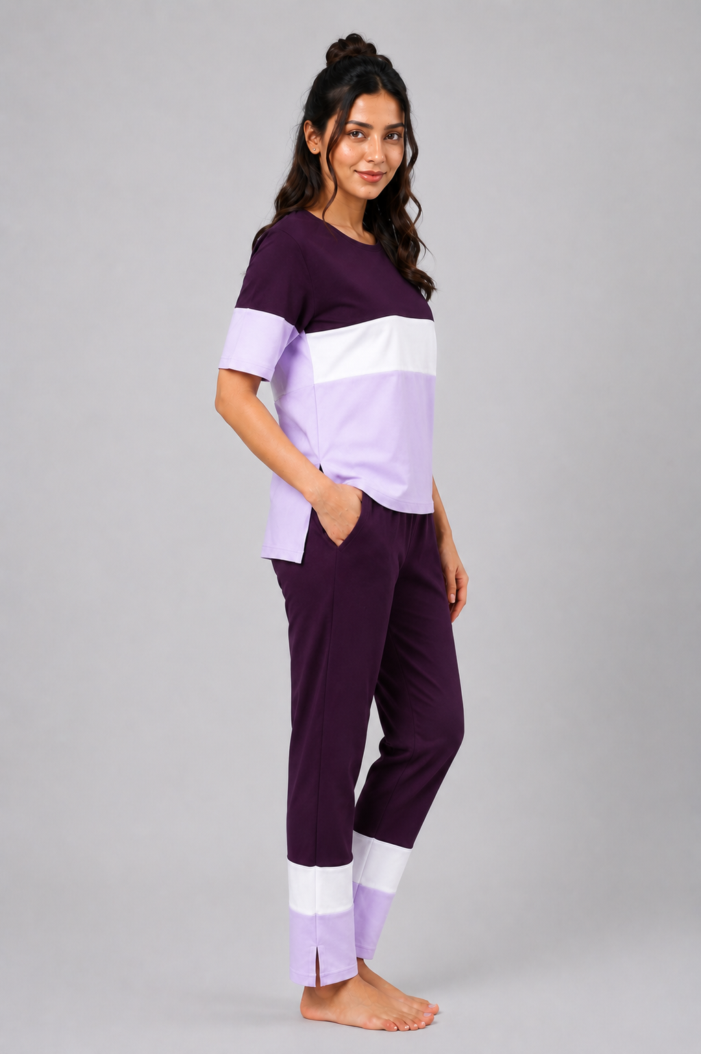 Color Spree Co-ord set In Cotton