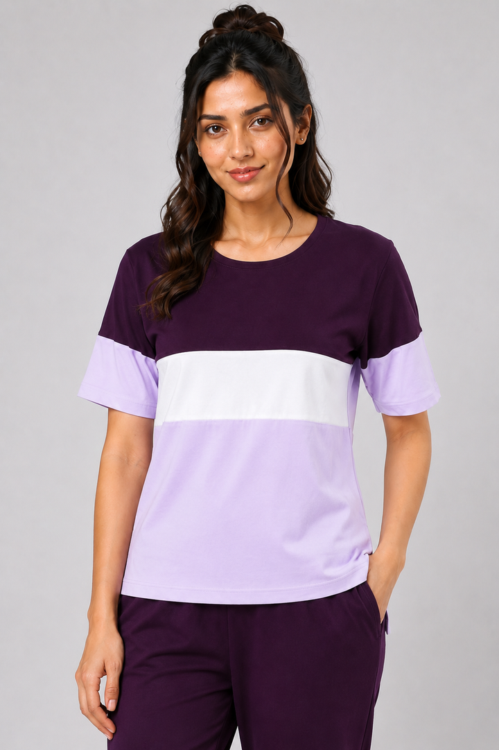 Color Spree Co-ord set In Cotton