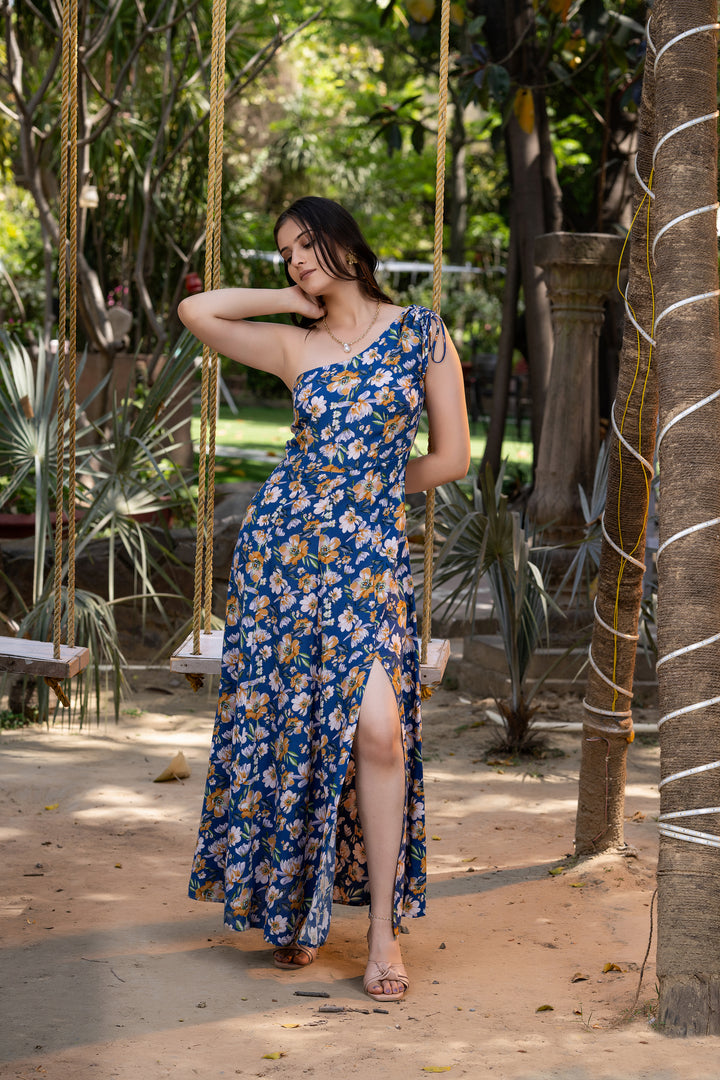 Enchanted Twilight  One-Shoulder long Dress