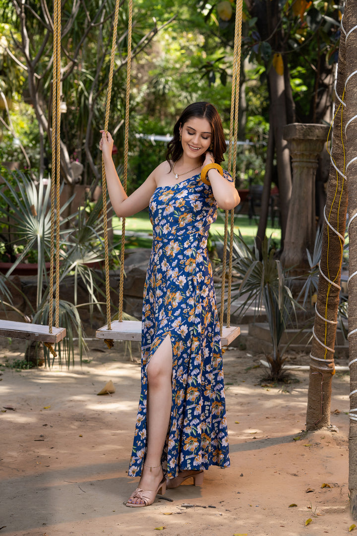 Enchanted Twilight  One-Shoulder long Dress