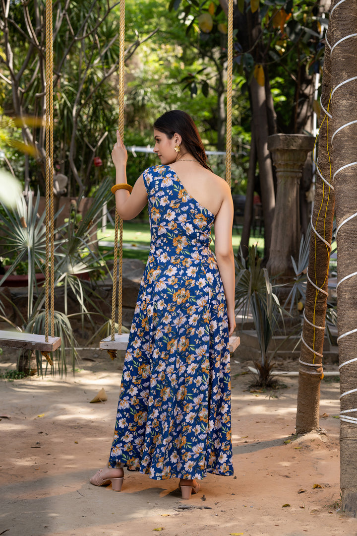 Enchanted Twilight  One-Shoulder long Dress