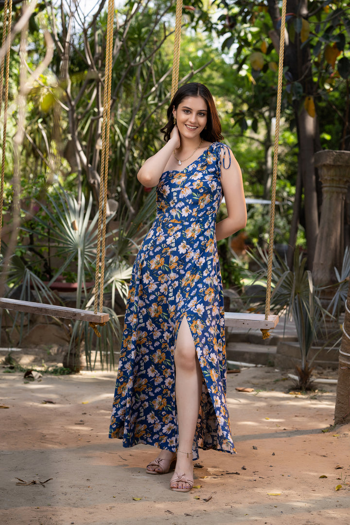 Enchanted Twilight  One-Shoulder long Dress