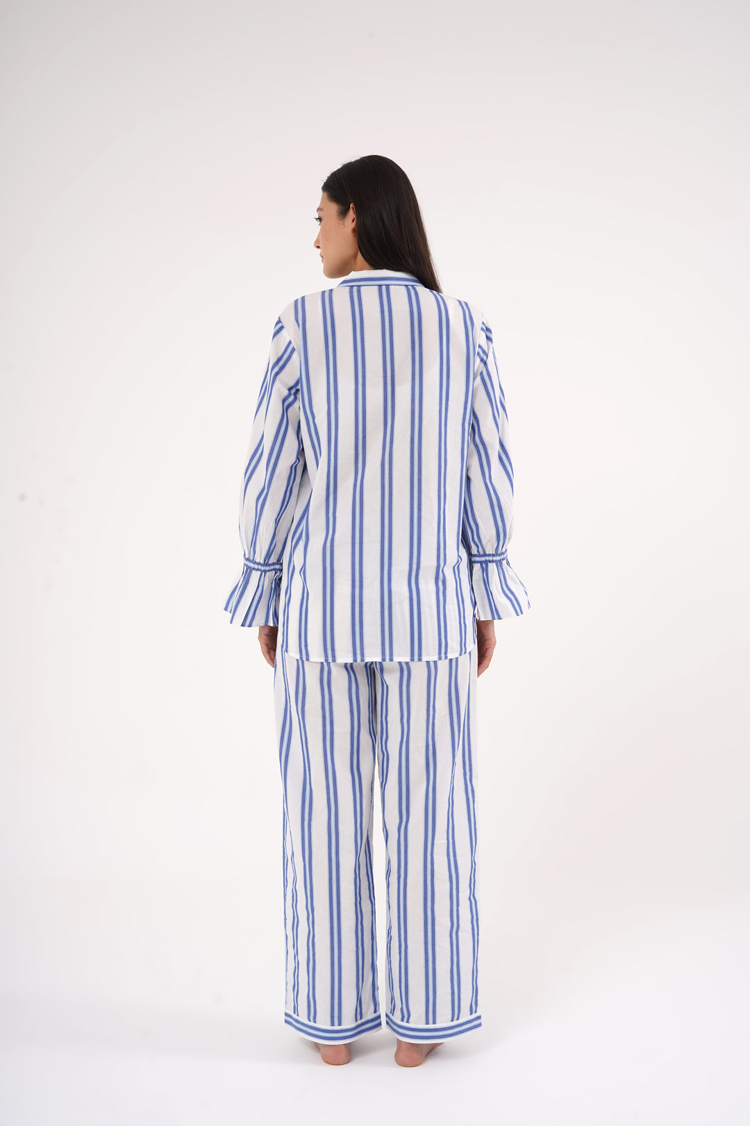 Sunday Sripes  Cotton PJ Set