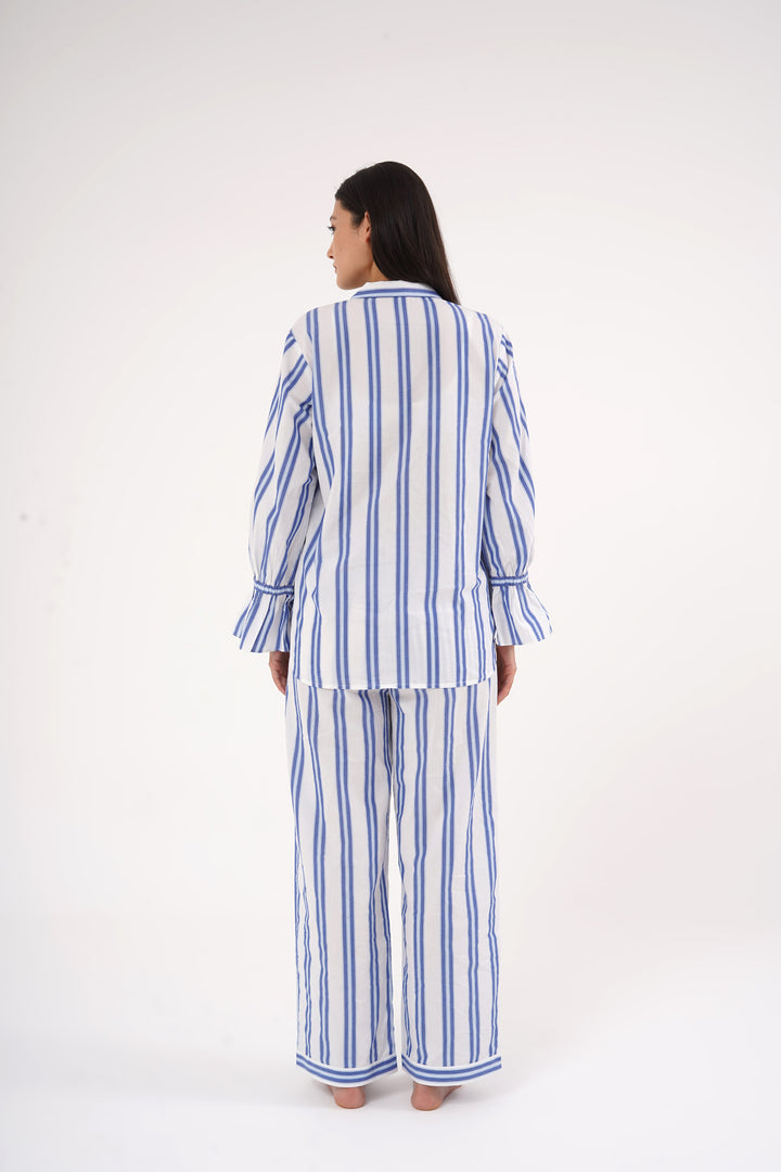Sunday Sripes  Cotton PJ Set