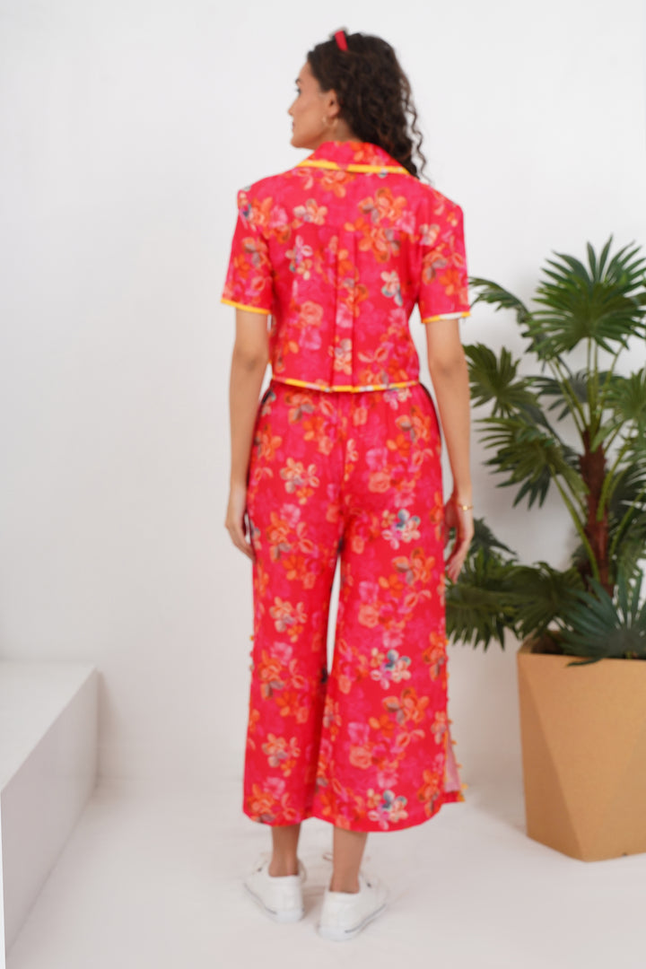 All-over Bordered Calf length Co-ord Set