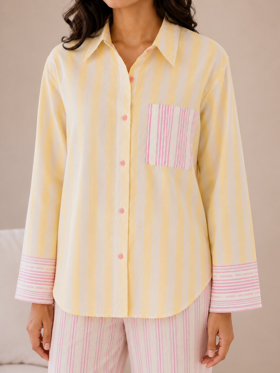 Blush & Butter Stripe Cotton Sleep Set
