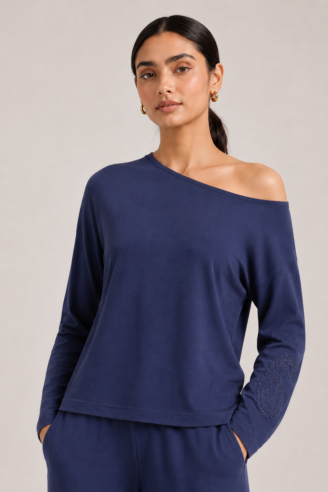 CloudCool Drop Shoulder Blue Lounge Set