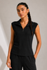 AirTouch Rib Zip Up Black Lounge Set