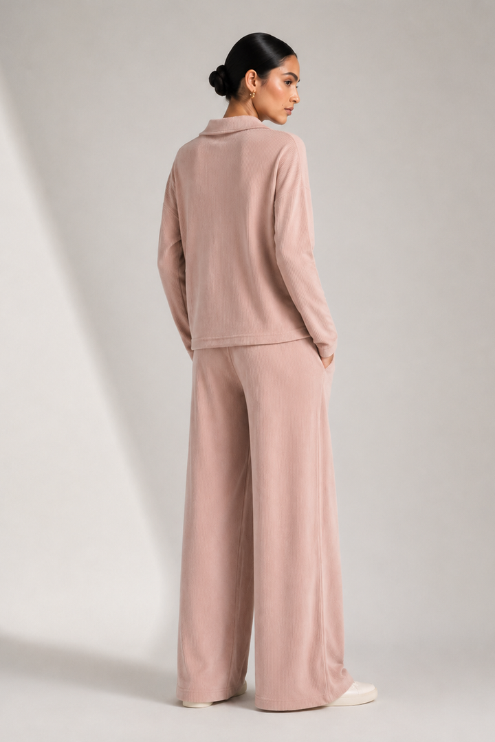 AirLuxe Petal Blush VNeck Lounge Set