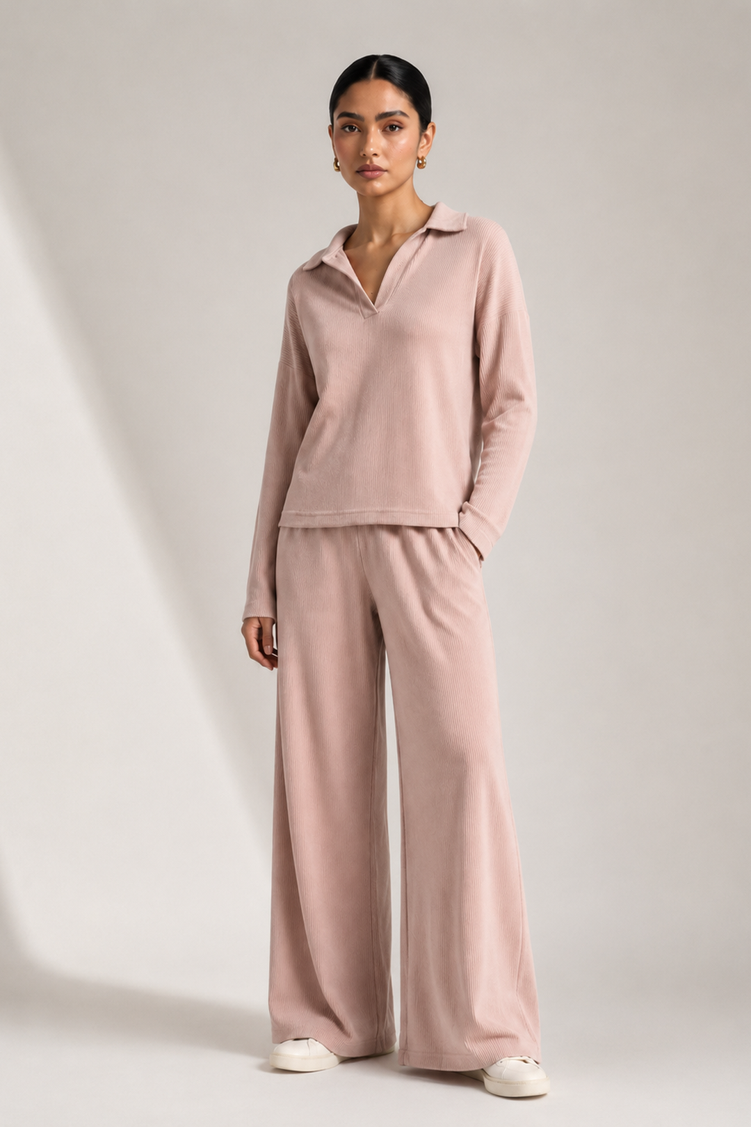 AirLuxe Petal Blush VNeck Lounge Set