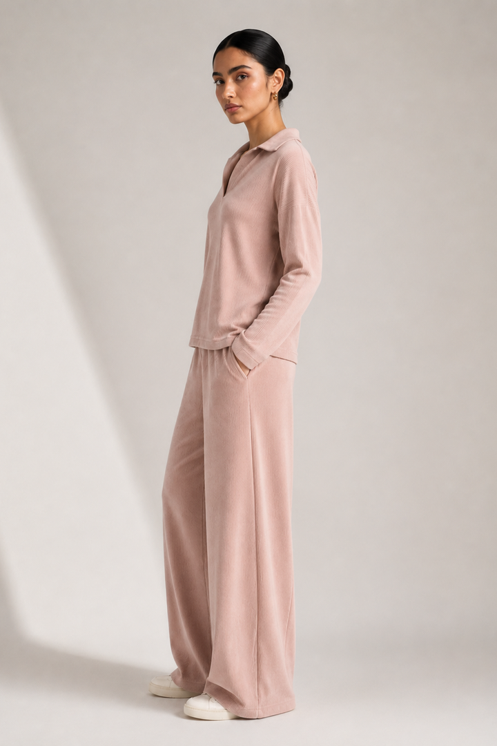 AirLuxe Petal Blush VNeck Lounge Set