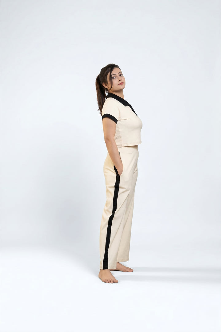 Off Duty Club Set in Ivory Rib Knit