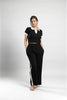Off Duty Club Set in Black Rib Knit