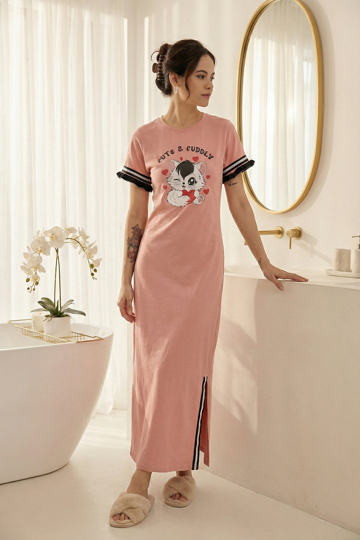 Snooze Style Comfort Dress Rose Tan