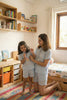 Mom & Me - Urban Breeze Dusty Blue Stripe Short Set