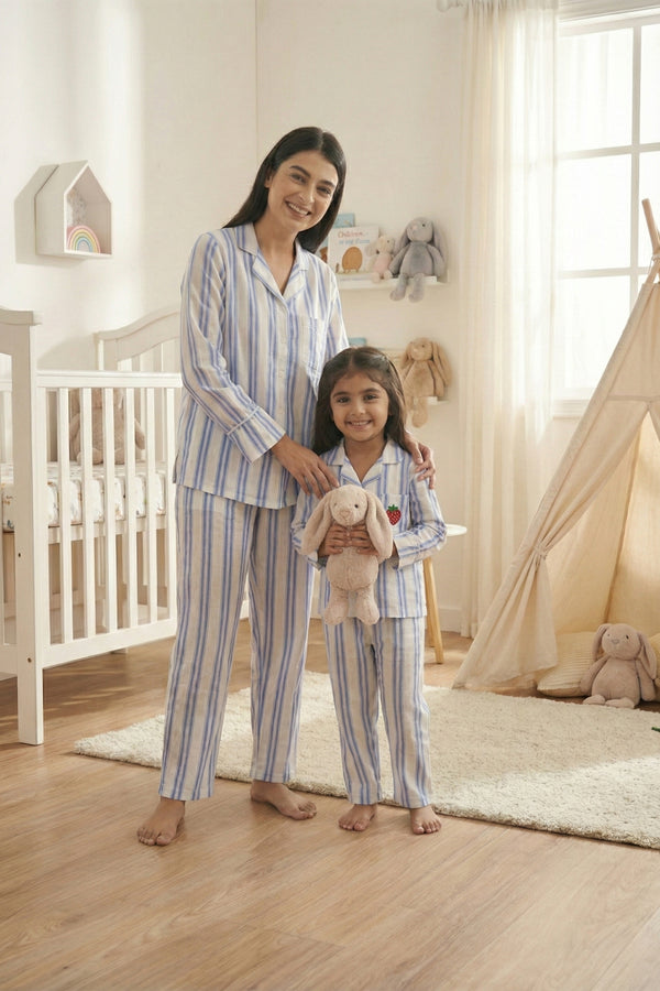 Mom & Me - Sunday Stripes Sleep Set