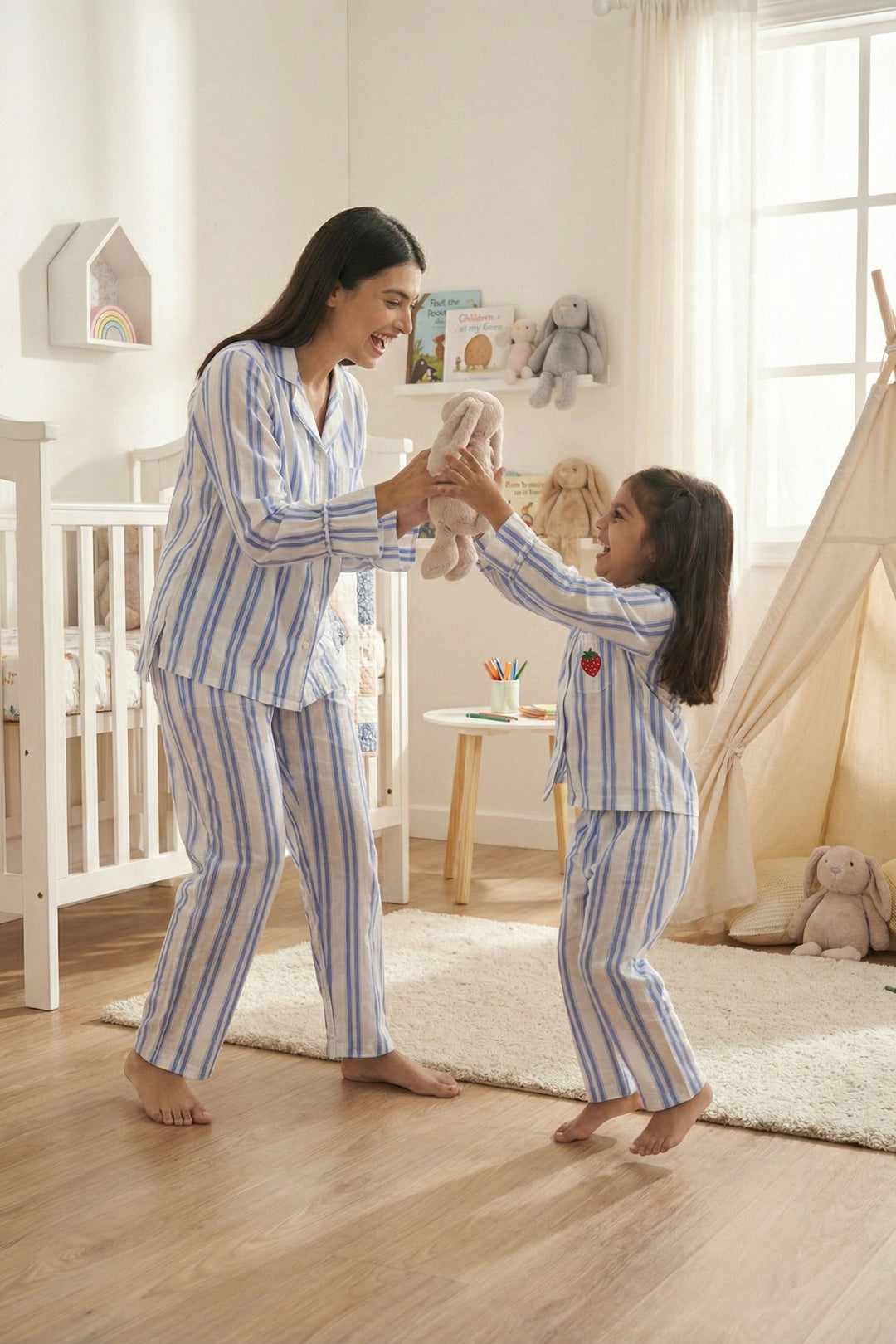 Mom & Me - Sunday Stripes Sleep Set
