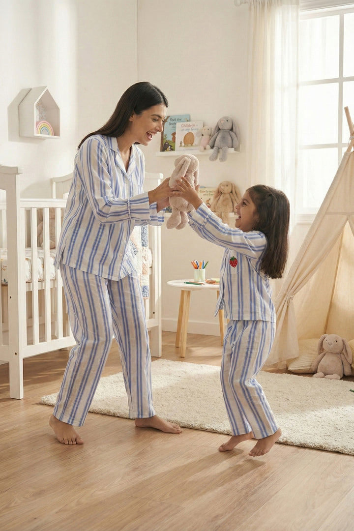 Mom & Me - Sunday Stripes Sleep Set