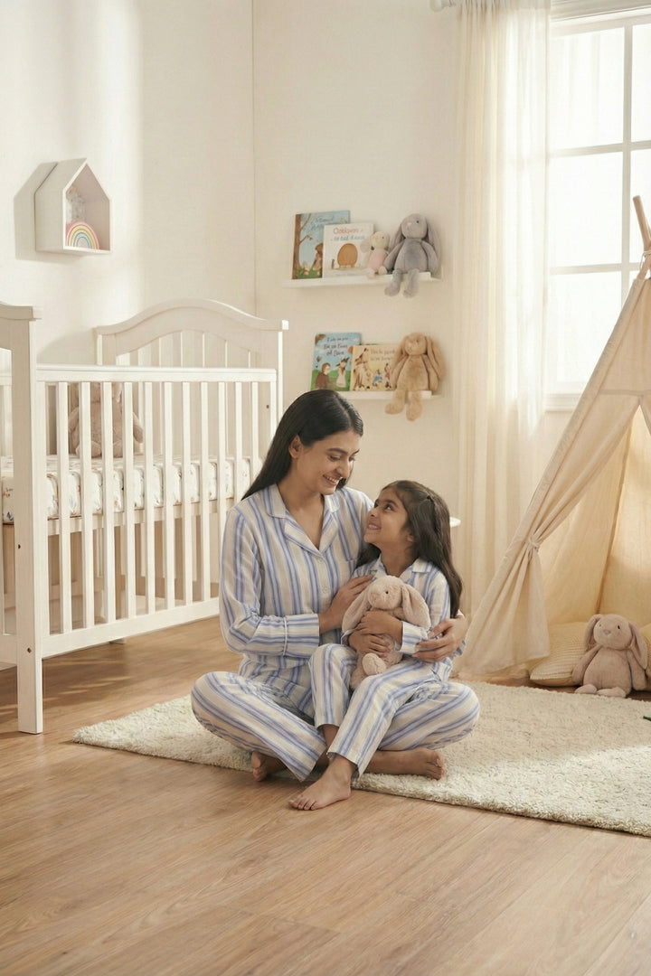 Mom & Me - Sunday Stripes Sleep Set