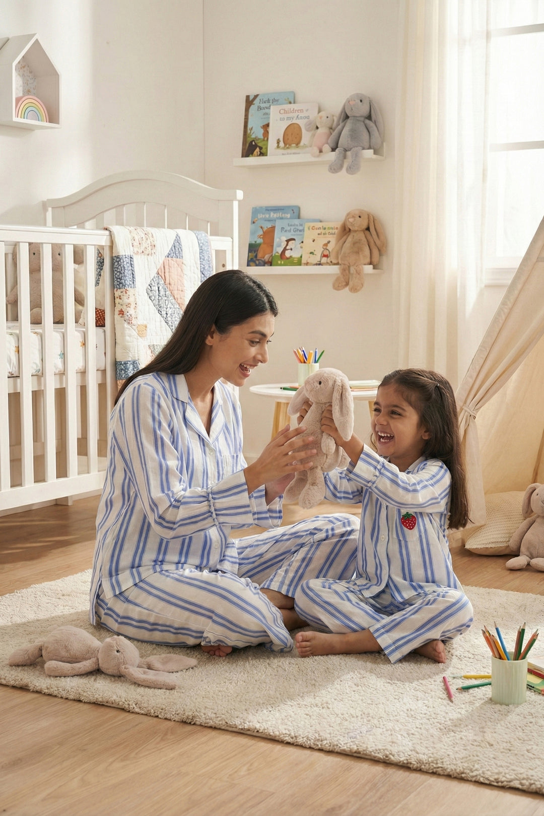 Mom & Me - Sunday Stripes Sleep Set