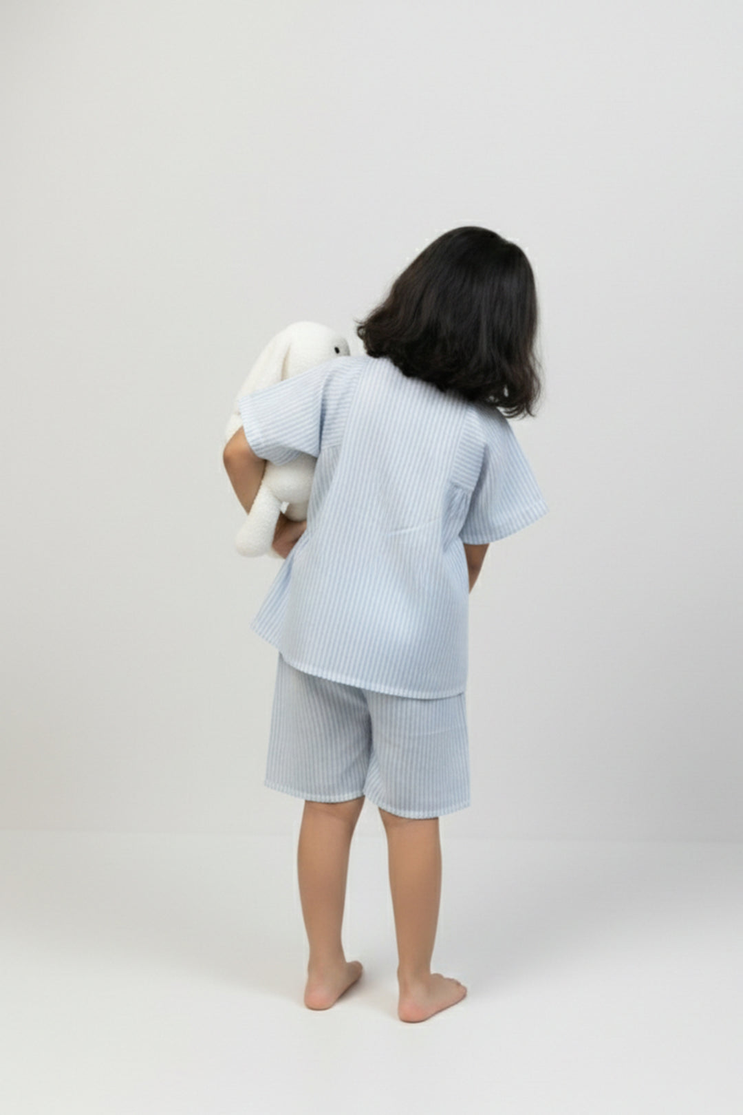Urban Breeze Dusty Blue Stripe Kids Short Set