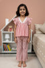 Everyday Elegance Coral Stripe Kids Sleep Set