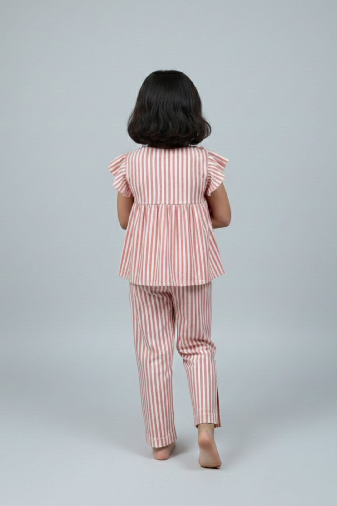 Everyday Elegance Coral Stripe Kids Sleep Set