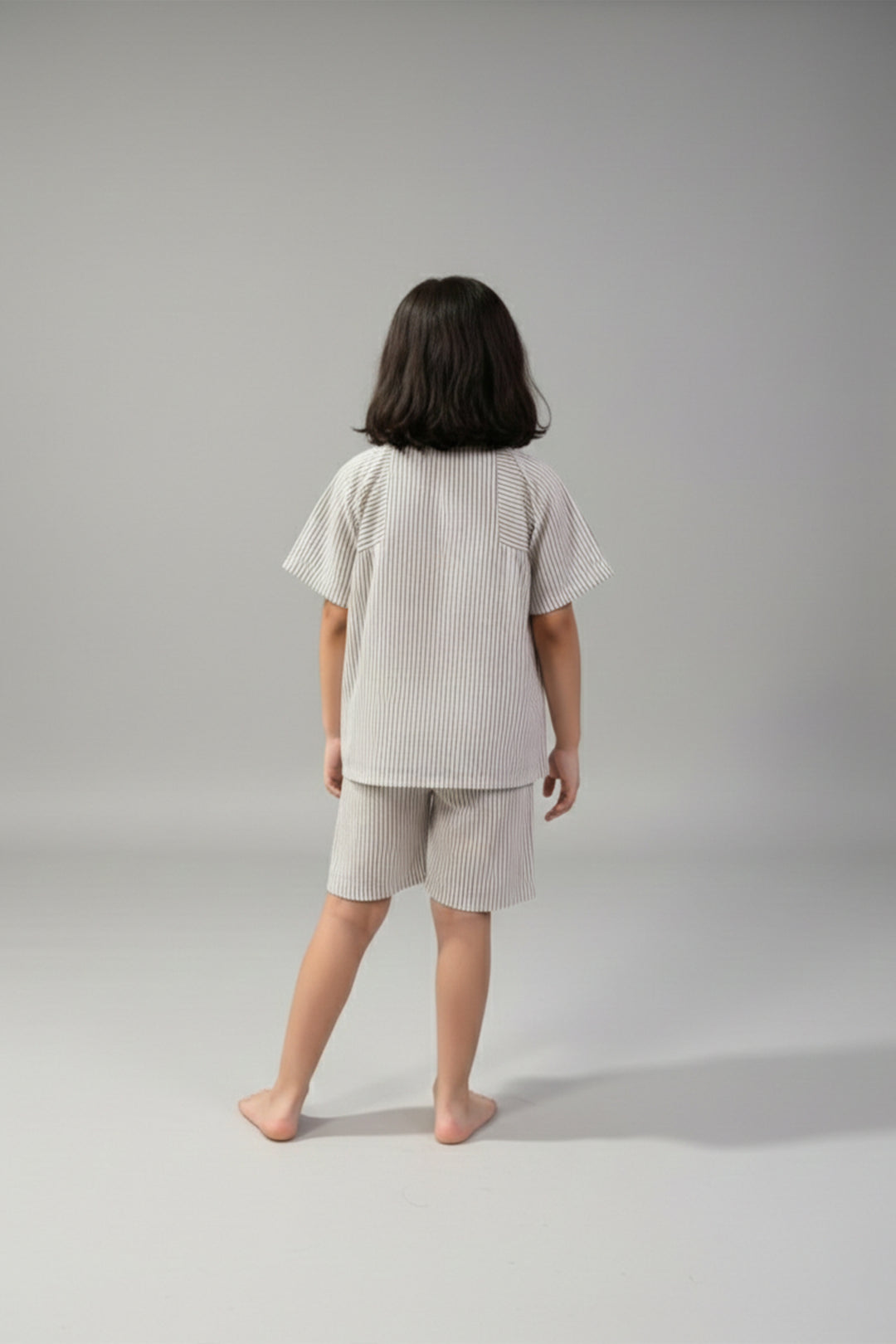 Urban Breeze Mocha Stripe Kids Short Set