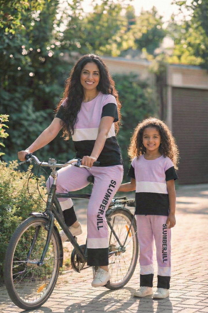 Mom & Me - Plum Fairy, Slumber Everyday Mom & Kids Cotton Coord Set