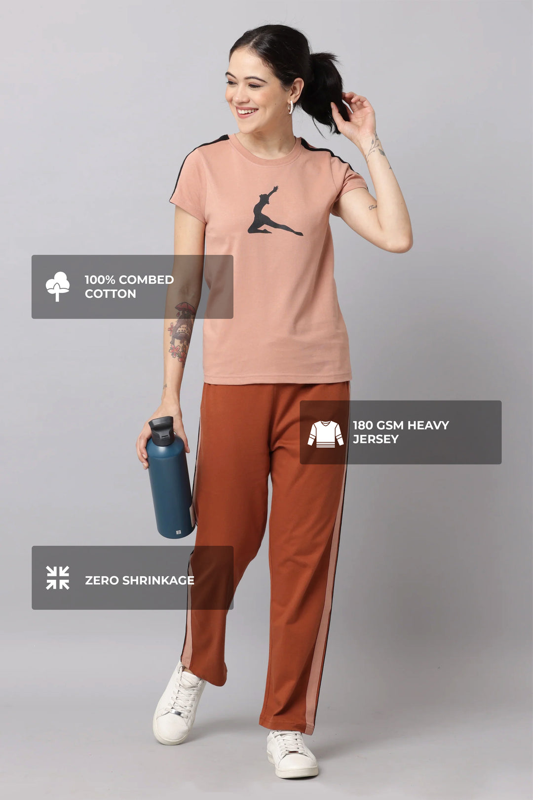 Café Crème Snuggle Fit  Coords Set With Freshon Finish