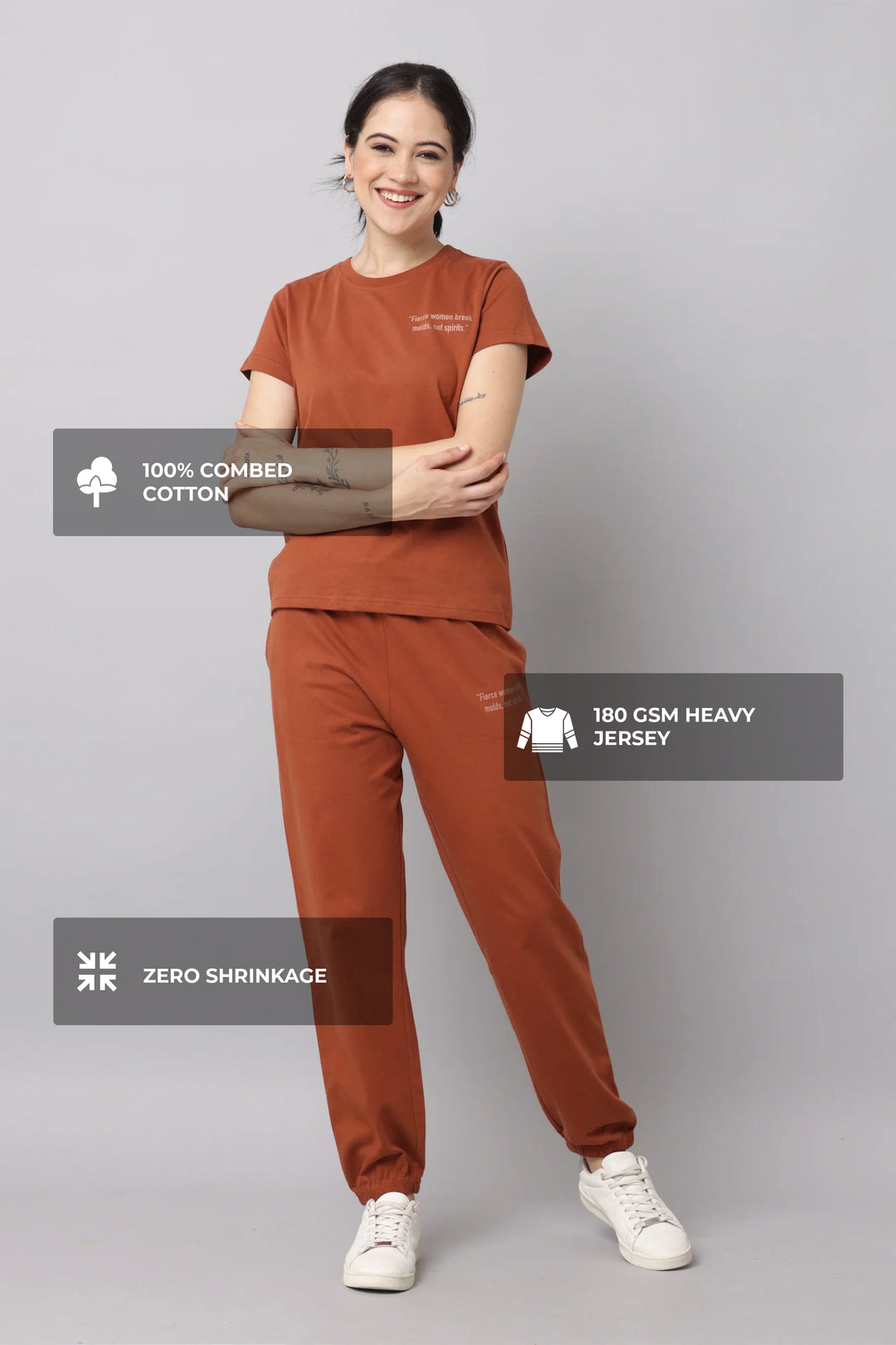 Slumber Jill Comfort Essential Rustic Brown Coords Set With Freshon Finish