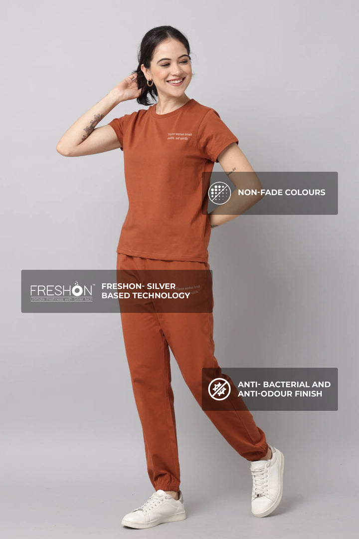 Slumber Jill Comfort Essential Rustic Brown Coords Set With Freshon Finish