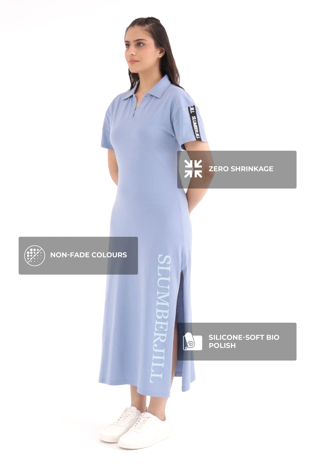 Blue Haze  TravelEase Polo Dress