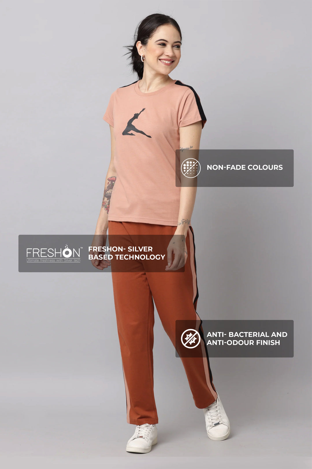 Café Crème Snuggle Fit  Coords Set With Freshon Finish