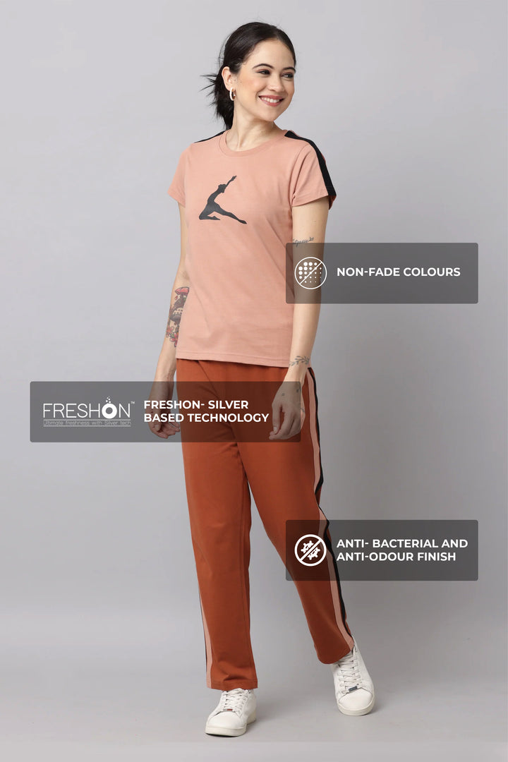 Café Crème Snuggle Fit  Coords Set With Freshon Finish