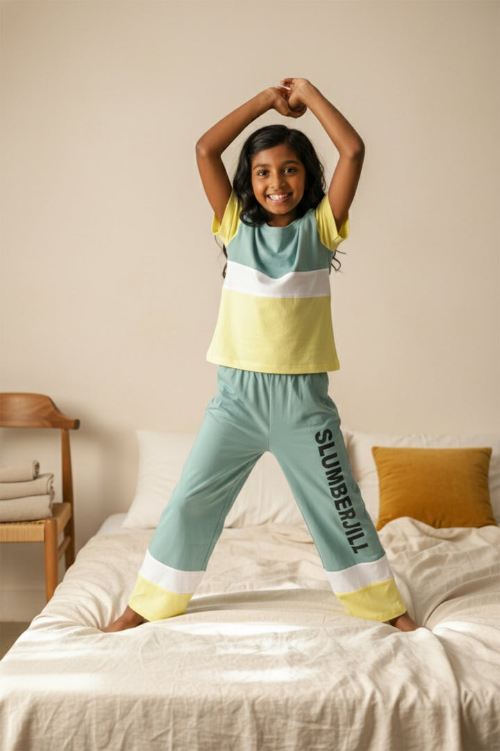 Lime Lullaby, Slumber Everyday Kids Cotton Coord Set