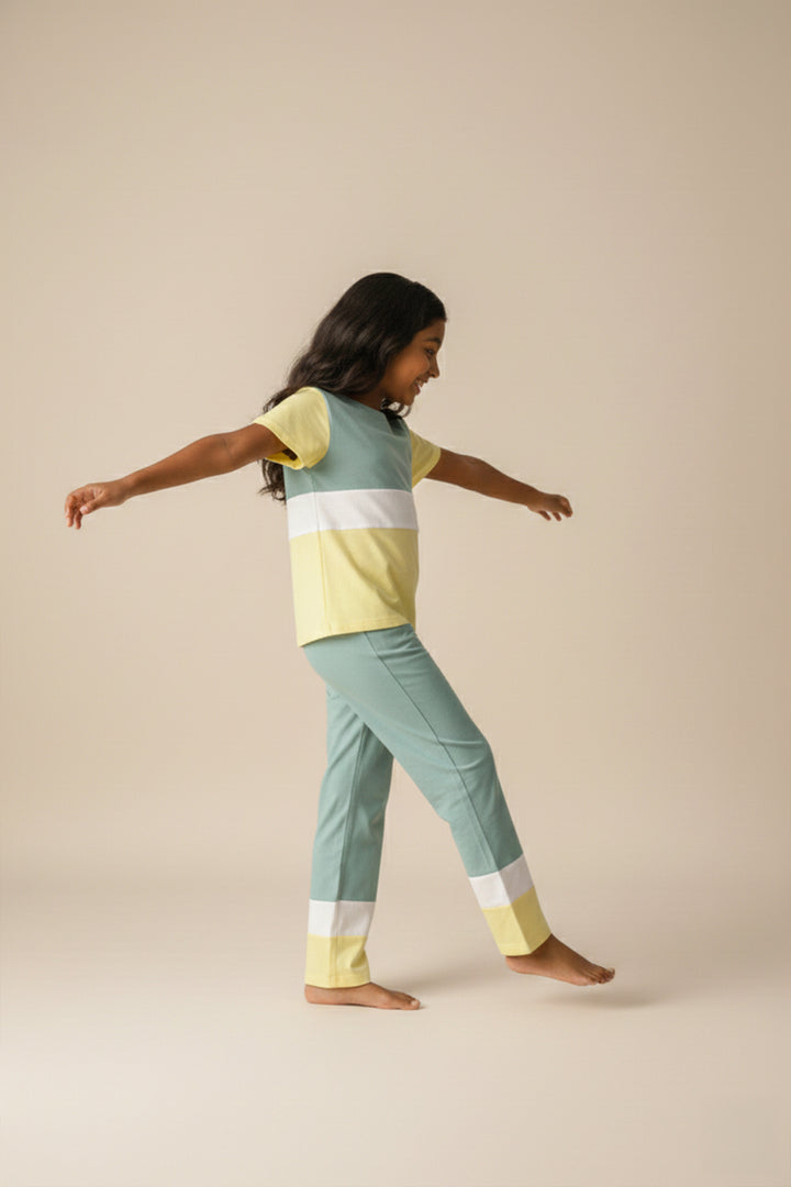 Lime Lullaby, Slumber Everyday Kids Cotton Coord Set