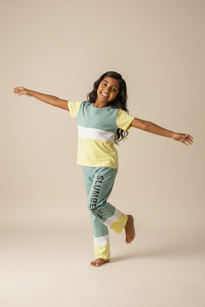 Lime Lullaby, Slumber Everyday Kids Cotton Coord Set