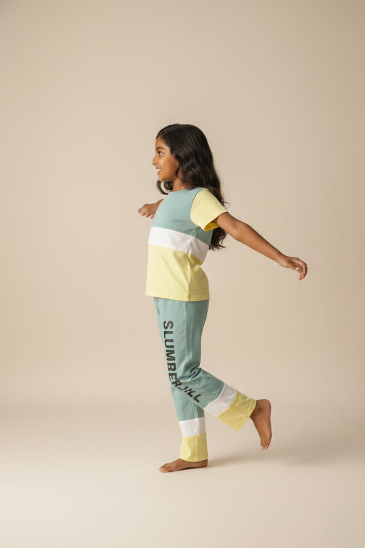 Lime Lullaby, Slumber Everyday Kids Cotton Coord Set