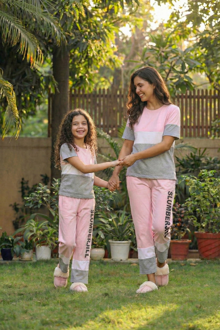 Mom & Me - Ballet Blush, Slumber Everyday Mom & Kids Cotton Coord Set