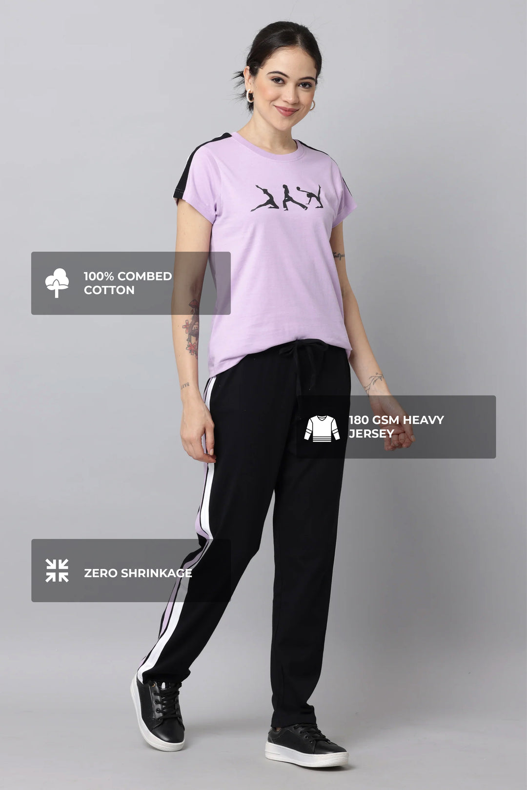 Orchid Bloom Snuggle Fit  Coords Set With Freshon Finish