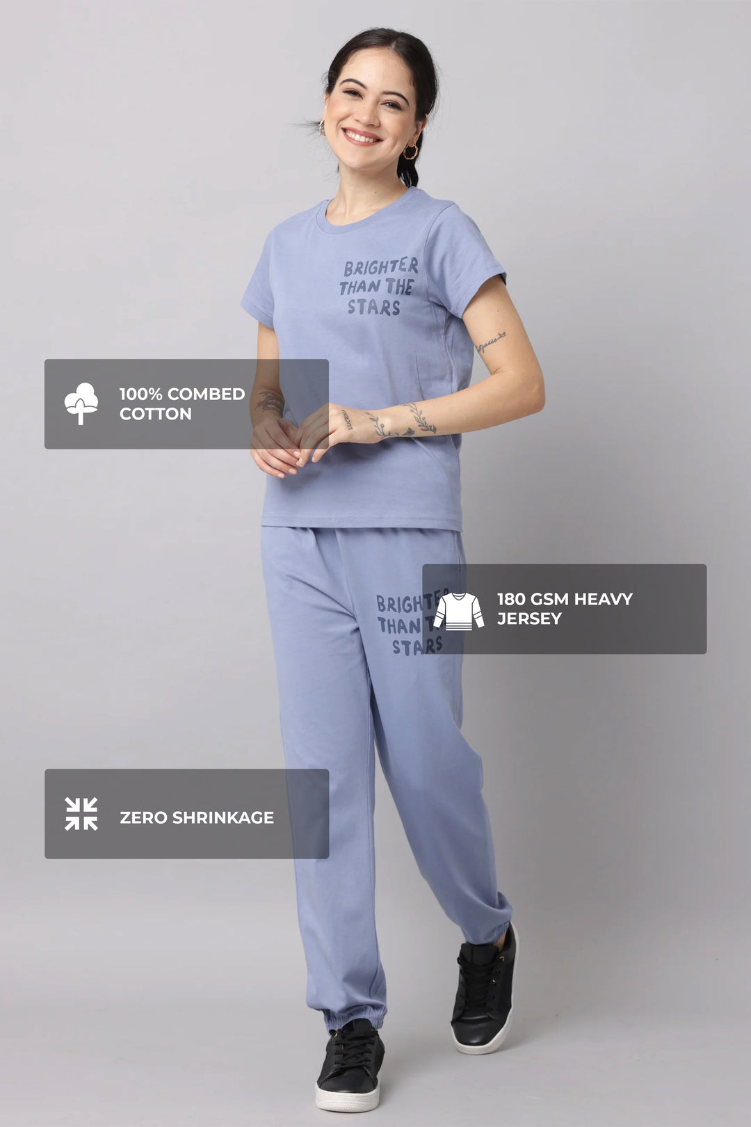 Slumber Jill Comfort Essential Rain Washed Coords Set With Freshon Finish