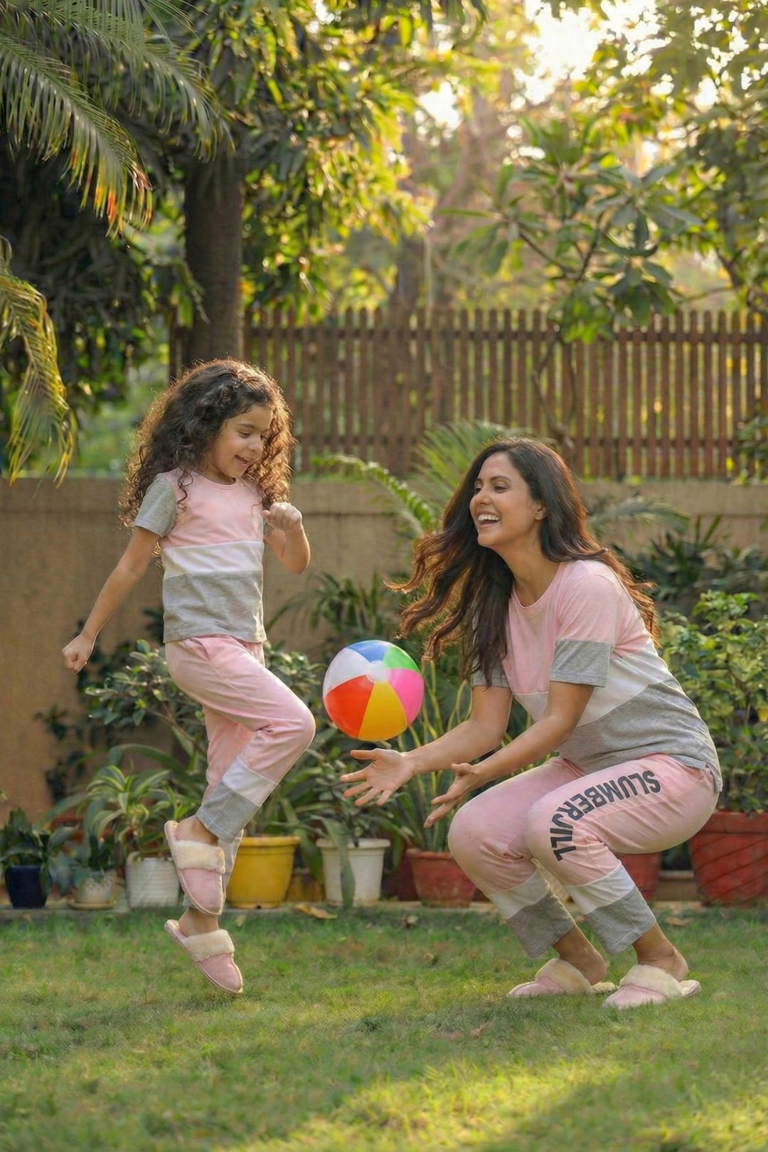 Mom & Me - Ballet Blush, Slumber Everyday Mom & Kids Cotton Coord Set