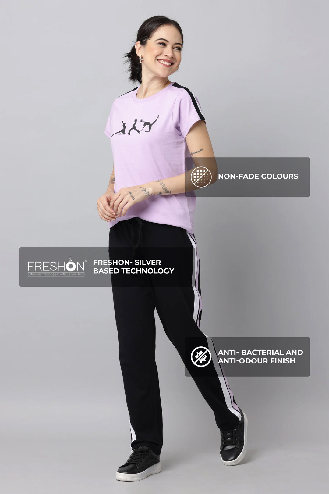 Orchid Bloom Snuggle Fit  Coords Set With Freshon Finish