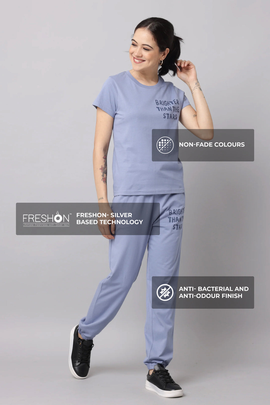 Slumber Jill Comfort Essential Rain Washed Coords Set With Freshon Finish