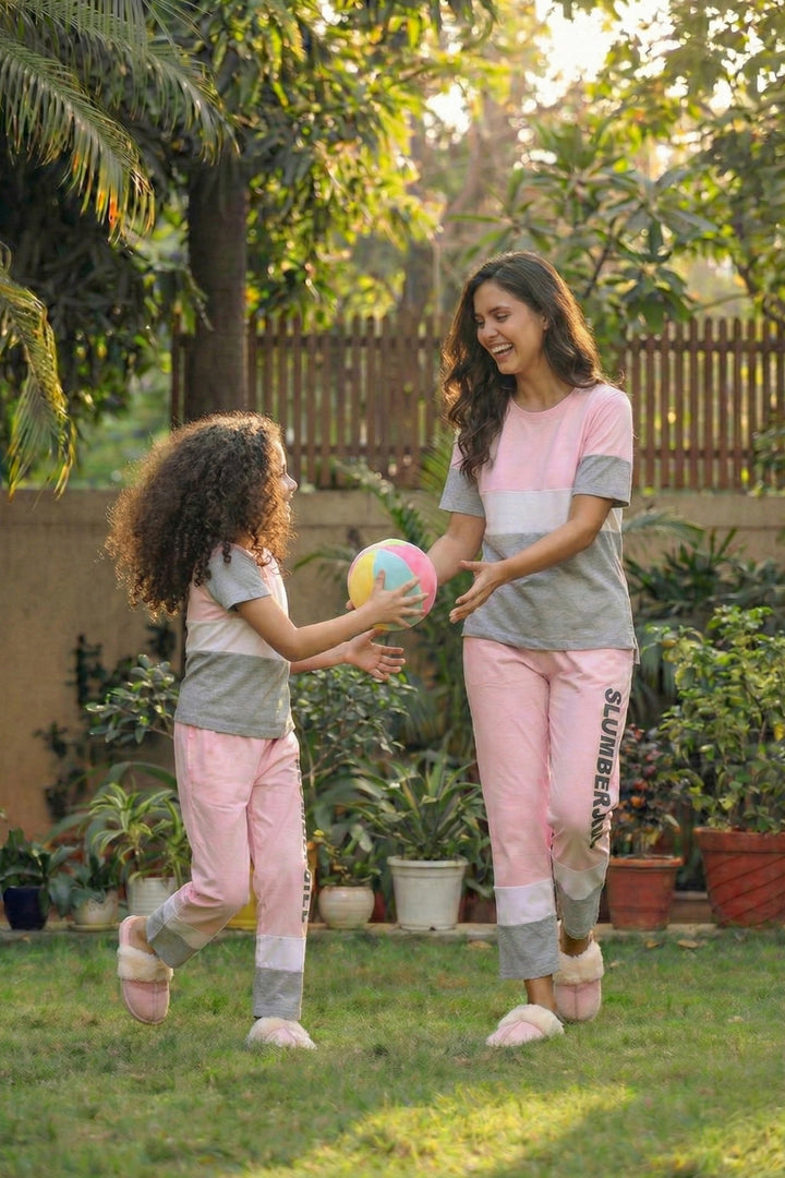 Mom & Me - Ballet Blush, Slumber Everyday Mom & Kids Cotton Coord Set