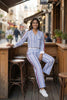 Urban Stripe Blue Cotton Co-ord