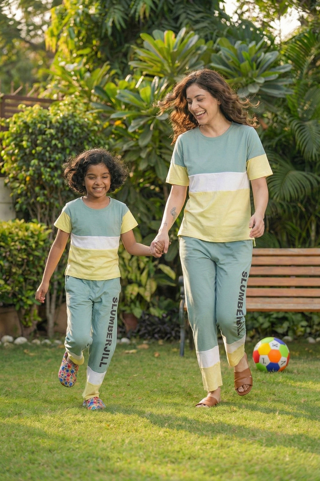 Mom & Me - Lime Lullaby, Slumber Everyday Mom & Kids Cotton Coord Set