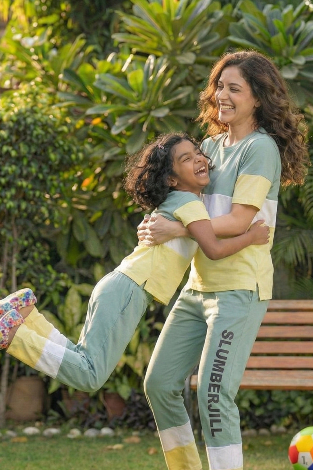 Mom & Me - Lime Lullaby, Slumber Everyday Mom & Kids Cotton Coord Set