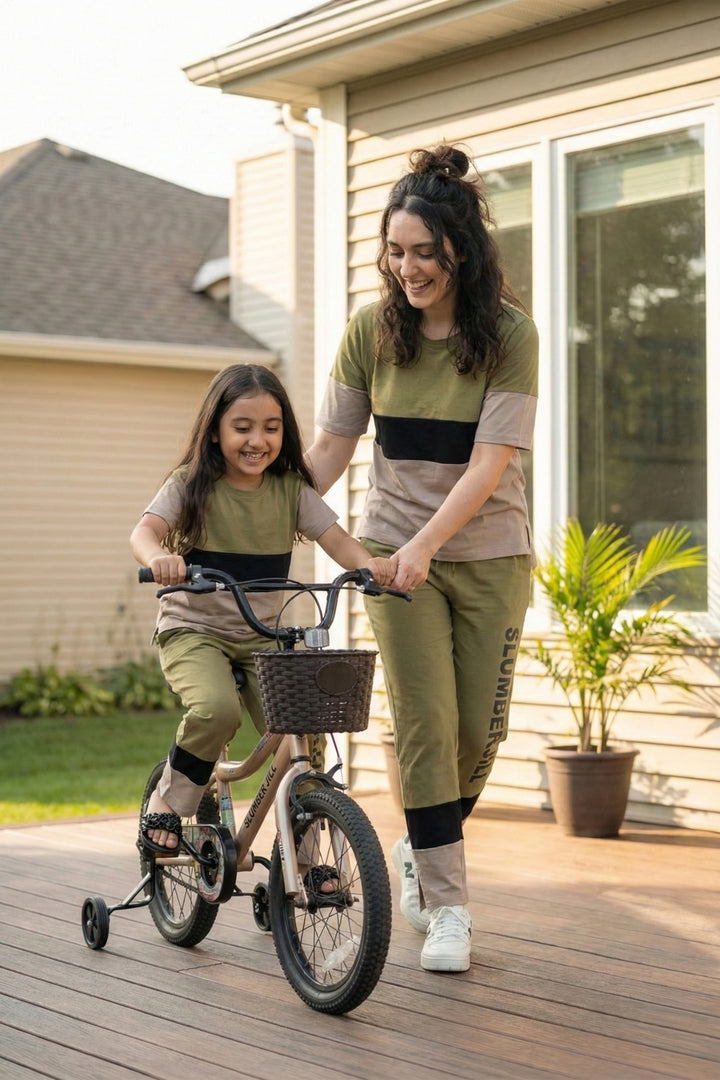 Mom & Me - Mossy Meadows, Slumber Everyday Mom & Kids Cotton Coord Set